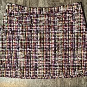 LOFT Multicolor Tweed Pencil Skirt
